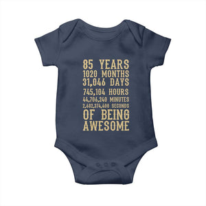 Vintage 85th Birthday Gift Baby Onesie 85 Years Of Being Awesome