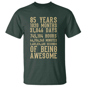 Vintage 85th Birthday Gift T Shirt 85 Years Of Being Awesome