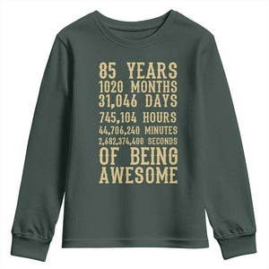 Vintage 85th Birthday Gift Youth Sweatshirt 85 Years Of Being Awesome