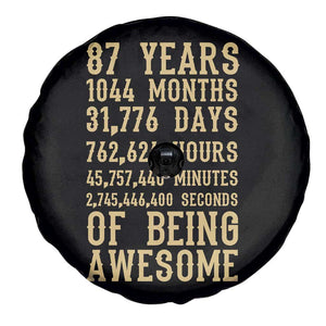 Vintage 87th Birthday Gift Spare Tire Cover 87 Years Of Being Awesome