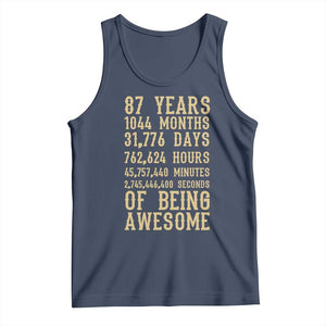 Vintage 87th Birthday Gift Tank Top 87 Years Of Being Awesome