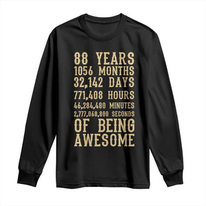 Vintage 88th Birthday Gift Long Sleeve Shirt 88 Years Of Being Awesome