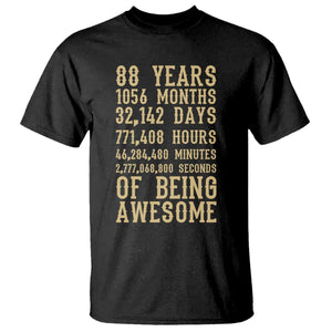 Vintage 88th Birthday Gift T Shirt 88 Years Of Being Awesome