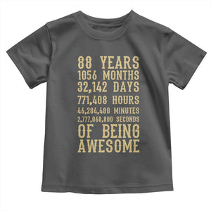 Vintage 88th Birthday Gift Toddler T Shirt 88 Years Of Being Awesome