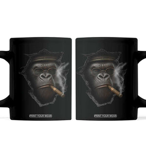 Cool Gorilla With Cigar Coffee Mug Animal Lover Gift TS12 Black Print Your Wear
