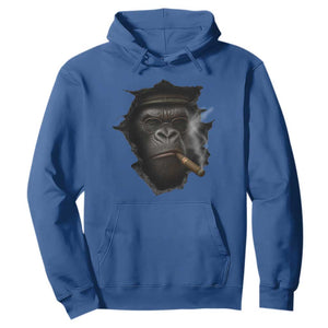 Cool Gorilla With Cigar Hoodie Animal Lover Gift TS12 Royal Blue Print Your Wear