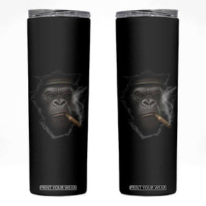 Cool Gorilla With Cigar Skinny Tumbler Animal Lover Gift TS12 Black Print Your Wear