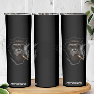 Cool Gorilla With Cigar Skinny Tumbler Animal Lover Gift TS12 Print Your Wear