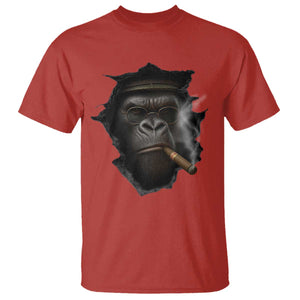 Cool Gorilla With Cigar T Shirt Animal Lover Gift TS12 Red Print Your Wear