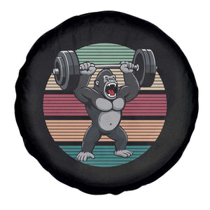 Fitness Lover Gift Spare Tire Cover Powerlifting Gorilla Strength TS12 Print Your Wear