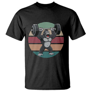 Fitness Lover Gift T Shirt Powerlifting Gorilla Strength TS12 Black Print Your Wear