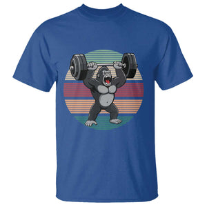Fitness Lover Gift T Shirt Powerlifting Gorilla Strength TS12 Royal Blue Print Your Wear