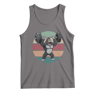 Fitness Lover Gift Tank Top Powerlifting Gorilla Strength TS12 Deep Heather Print Your Wear