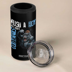 Just A Boy Who Loves Gorillas 4 in 1 Can Cooler Tumbler Gorilla Lover Gift TS12 Print Your Wear