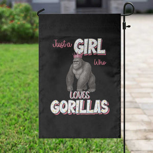 Gorilla Lover Gift Garden Flag Just A Girl Who Loves Gorillas TS12 Print Your Wear