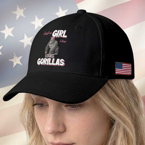 Gorilla Lover Gift Baseball Cap Just A Girl Who Loves Gorillas TS12 Print Your Wear