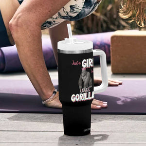 Gorilla Lover Gift Tumbler With Handle Just A Girl Who Loves Gorillas TS12 Print Your Wear