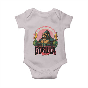 Fitness Lover Gift Baby Onesie Gorilla Mode TS12 Ice Gray Print Your Wear