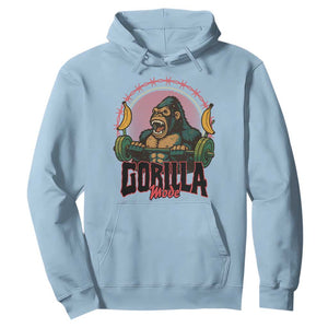 Fitness Lover Gift Hoodie Gorilla Mode TS12 Light Blue Print Your Wear