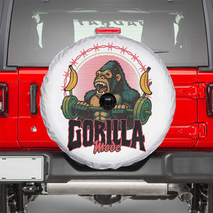 Fitness Lover Gift Spare Tire Cover Gorilla Mode TS12 White Print Your Wear