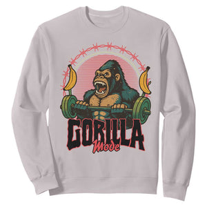 Fitness Lover Gift Sweatshirt Gorilla Mode TS12 Ice Gray Print Your Wear