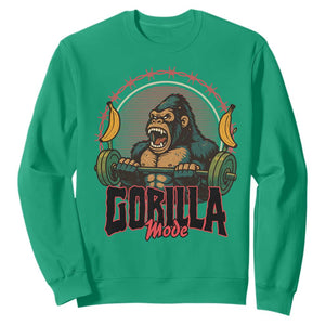 Fitness Lover Gift Sweatshirt Gorilla Mode TS12 Irish Green Print Your Wear