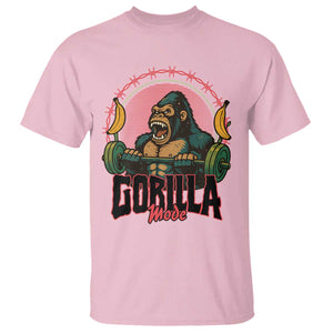 Fitness Lover Gift T Shirt Gorilla Mode TS12 Light Pink Print Your Wear