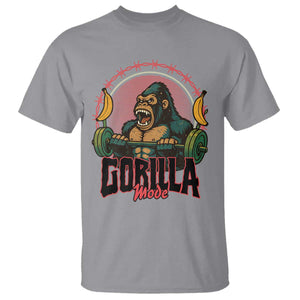 Fitness Lover Gift T Shirt Gorilla Mode TS12 Sport Gray Print Your Wear