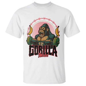 Fitness Lover Gift T Shirt Gorilla Mode TS12 White Print Your Wear