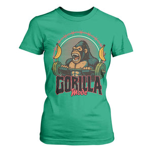 Fitness Lover Gift T Shirt For Women Gorilla Mode TS12 Irish Green Print Your Wear