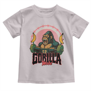 Fitness Lover Gift Toddler T Shirt Gorilla Mode TS12 Ice Gray Print Your Wear