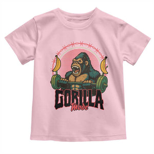 Fitness Lover Gift Toddler T Shirt Gorilla Mode TS12 Light Pink Print Your Wear
