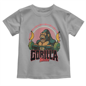 Fitness Lover Gift Toddler T Shirt Gorilla Mode TS12 Sport Gray Print Your Wear