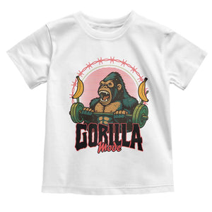 Fitness Lover Gift Toddler T Shirt Gorilla Mode TS12 White Print Your Wear
