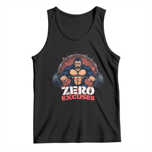 Zero Excuses Tank Top Gorilla Fitness Lover Gift TS12 Black Print Your Wear