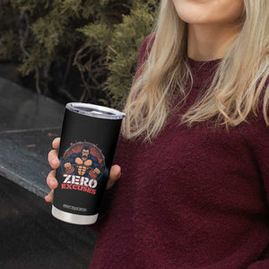 Zero Excuses Tumbler Cup Gorilla Fitness Lover Gift TS12 Print Your Wear