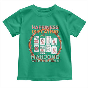 Happiness Is Playing Mahjong With The Girls Toddler T Shirt Mahjong Time TS12 Irish Green Print Your Wear