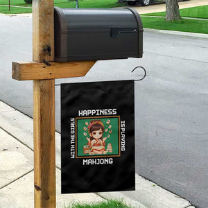 Gambling Chinese Gift Garden Flag Happiness Is Playing Mahjong With The Girls TS12 Print Your Wear