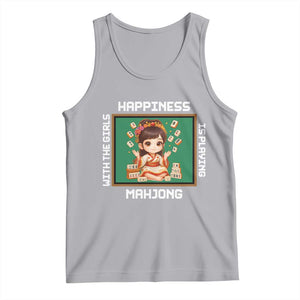 Gambling Chinese Gift Tank Top Happiness Is Playing Mahjong With The Girls TS12 Athletic Heather Print Your Wear