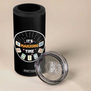 It Is Mahjong Time 4 in 1 Can Cooler Tumbler Gambling Chinese Gift TS12 Print Your Wear