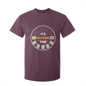 It Is Mahjong Time T Shirt For Kid Gambling Chinese Gift TS12 Maroon Print Your Wear