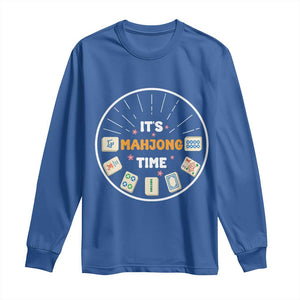 It Is Mahjong Time Long Sleeve Shirt Gambling Chinese Gift TS12 Royal Blue Print Your Wear