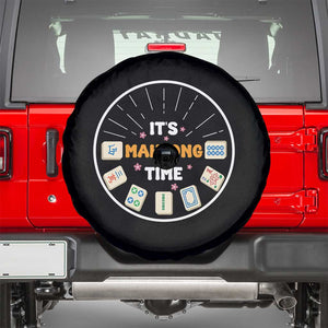It Is Mahjong Time Spare Tire Cover Gambling Chinese Gift TS12 Black Print Your Wear