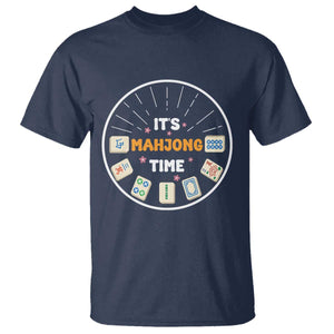 It Is Mahjong Time T Shirt Gambling Chinese Gift TS12 Navy Print Your Wear