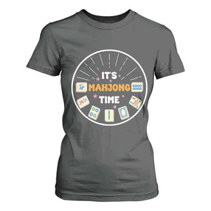 It Is Mahjong Time T Shirt For Women Gambling Chinese Gift TS12 Dark Heather Print Your Wear
