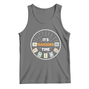 It Is Mahjong Time Tank Top Gambling Chinese Gift TS12 Black Heather Print Your Wear