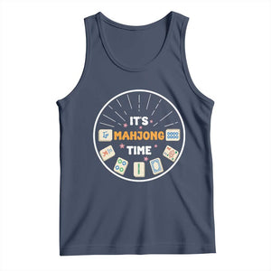 It Is Mahjong Time Tank Top Gambling Chinese Gift TS12 Navy Print Your Wear