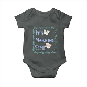 Mahjong Gift Baby Onesie It Is Mahjong Time For Players TS12 Dark Heather Print Your Wear