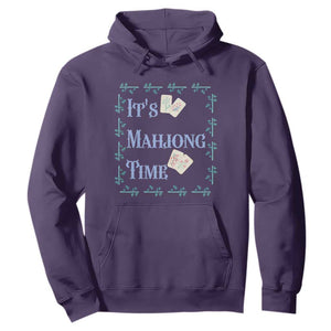 Mahjong Gift Hoodie It Is Mahjong Time For Players TS12 Purple Print Your Wear