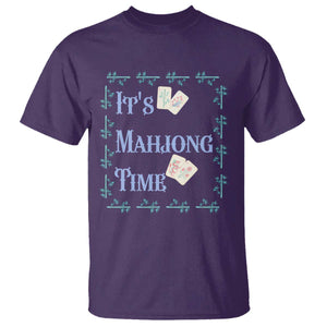 Mahjong Gift T Shirt It Is Mahjong Time For Players TS12 Purple Print Your Wear